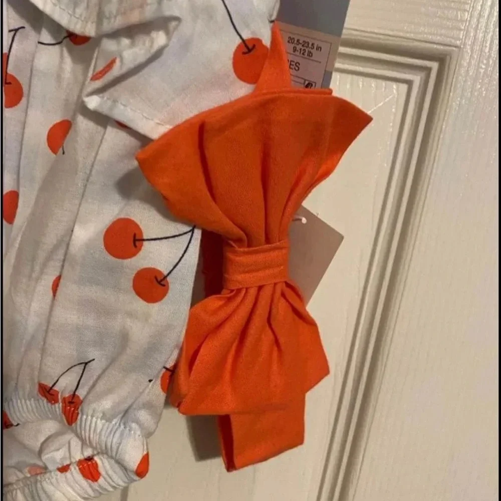 NWT Cat & Jack Cherry Romper with Headband